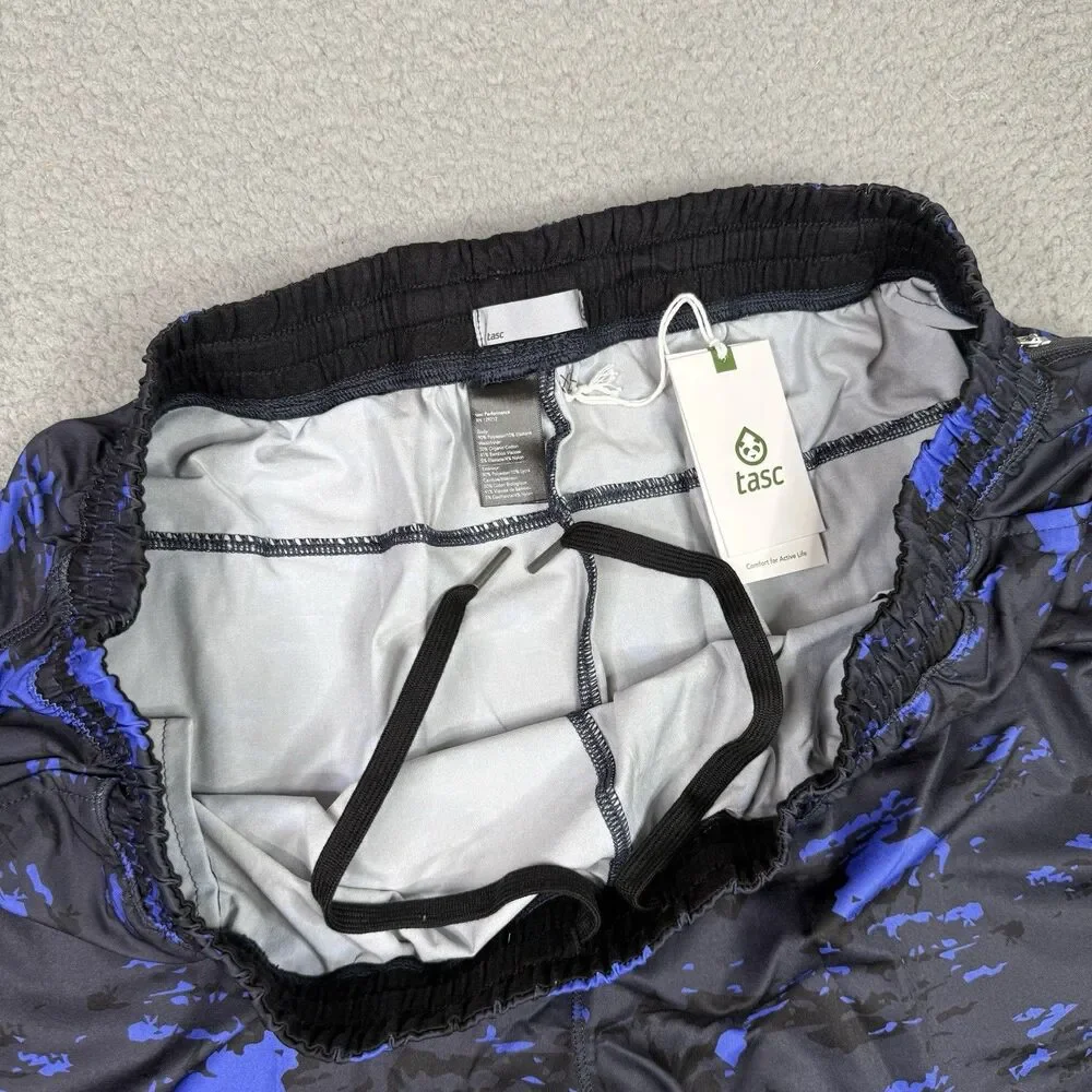 tasc Performance Weightless Shorts Mens XXL Blue Black Camo 7